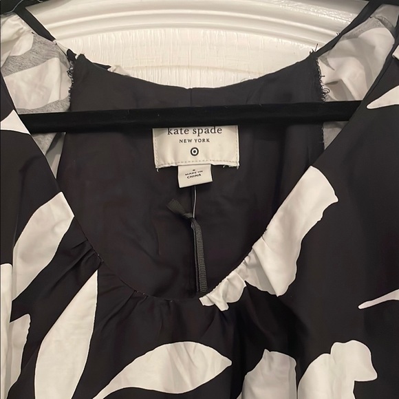 Kate Spade Monochrome Floral Long Sleeve Dress - Picture 2 of 5